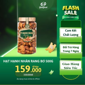 hạt hạnh nhân rang bơ 500g