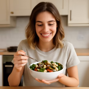 có thể mix hạt dinh dưỡng với rau củ quả thành món salad ngon ngay