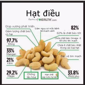 hạt điều có béo không